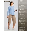 image:imagebaleaf Womens Hiking Capri Pants UPF 50 Quick Dry Lightweight 4Way Stretch Wide Leg Summer Travel Walking Plus Size20 Capris  Brown