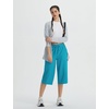 image:imagebaleaf Womens Hiking Capri Pants UPF 50 Quick Dry Lightweight 4Way Stretch Wide Leg Summer Travel Walking Plus Size20 Capris  Glacier Blue