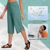 image:imagebaleaf Womens Hiking Capri Pants UPF 50 Quick Dry Lightweight 4Way Stretch Wide Leg Summer Travel Walking Plus Size20 Capris  Green
