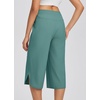 image:imagebaleaf Womens Hiking Capri Pants UPF 50 Quick Dry Lightweight 4Way Stretch Wide Leg Summer Travel Walking Plus Size20 Capris  Green