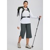 image:imagebaleaf Womens Hiking Capri Pants UPF 50 Quick Dry Lightweight 4Way Stretch Wide Leg Summer Travel Walking Plus Size20 Capris  Grey