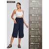 image:imagebaleaf Womens Hiking Capri Pants UPF 50 Quick Dry Lightweight 4Way Stretch Wide Leg Summer Travel Walking Plus Size20 Capris  Navy Blue