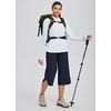 image:imagebaleaf Womens Hiking Capri Pants UPF 50 Quick Dry Lightweight 4Way Stretch Wide Leg Summer Travel Walking Plus Size20 Capris  Navy Blue