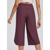 image:imagebaleaf Womens Hiking Capri Pants UPF 50 Quick Dry Lightweight 4Way Stretch Wide Leg Summer Travel Walking Plus Size20 Capris  Wine Red