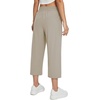 image:imagebaleaf Womens Hiking Capri Pants UPF 50 Quick Dry Lightweight 4Way Stretch Wide Leg Summer Travel Walking Plus Size21 Capris  Brown