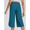 image:imagebaleaf Womens Hiking Capri Pants UPF 50 Quick Dry Lightweight 4Way Stretch Wide Leg Summer Travel Walking Plus SizeBlue