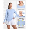 image:imagebaleaf Womens Sun Shirts Long Sleeve UPF 50 UV Protection Workout Tops Quick Dry Lightweight Hiking Athletic RunningLight Blue