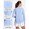 image:imagebaleaf Womens Sun Shirts Long Sleeve UPF 50 UV Protection Workout Tops Quick Dry Lightweight Hiking Athletic RunningLight Blue