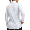 image:imagebaleaf Womens Long Sleeve Cycling Jersey Quarter Zip Workout Shirts Quick Dry Sun Protection Athletic Shirt PocketsWhite