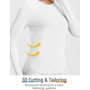 image:imagebaleaf Long Sleeve Cooling Workout Tops for Women Sun Shirts UPF 50 Quick Dry Lightweight Soft Running Athletic Gym HikingWhite