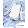 image:imagebaleaf Long Sleeve Cooling Workout Tops for Women Sun Shirts UPF 50 Quick Dry Lightweight Soft Running Athletic Gym HikingWhite