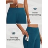 image:imagebaleaf Womens Capri Pants with Pockets Straight Leg Yoga Capris Leggings 17 MidCalf Capris Workout SummerBlue