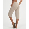 image:imagebaleaf Womens Capri Pants with Pockets Straight Leg Yoga Capris Leggings 17 MidCalf Capris Workout SummerKhaki