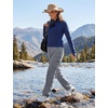 image:imagebaleaf Womens Hiking Pants Lightweight Water Resistant Quick Dry Cargo Trail Pants with Zippered Pockets Summer SPFDark Gray