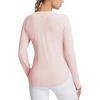 image:imagebaleaf Long Sleeve Cooling Workout Tops for Women Sun Shirts UPF 50 Quick Dry Lightweight Soft Running Athletic Gym HikingPink