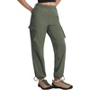 image:imagebaleaf Womens Hiking Pants Lightweight Water Resistant Quick Dry Cargo Trail Pants with Zippered Pockets Summer SPFArmy Green
