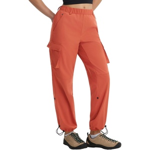 image:imagebaleaf Womens Hiking Pants Lightweight Water Resistant Quick Dry Cargo Trail Pants with Zippered Pockets Summer SPFRust