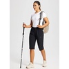image:imagebaleaf 1517 Hiking Shorts for Women Bermuda Long Shorts with Zipper Pockets Quick Dry Lightweight for Travel Outdoor15inblack
