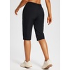 image:imagebaleaf 1517 Hiking Shorts for Women Bermuda Long Shorts with Zipper Pockets Quick Dry Lightweight for Travel Outdoor15inblack
