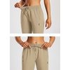 image:imagebaleaf 1517 Hiking Shorts for Women Bermuda Long Shorts with Zipper Pockets Quick Dry Lightweight for Travel Outdoor15inbrown