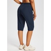 image:imagebaleaf 1517 Hiking Shorts for Women Bermuda Long Shorts with Zipper Pockets Quick Dry Lightweight for Travel Outdoor15indark Blue