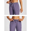 image:imagebaleaf 1517 Hiking Shorts for Women Bermuda Long Shorts with Zipper Pockets Quick Dry Lightweight for Travel Outdoor15indark Purple