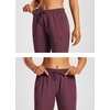 image:imagebaleaf 1517 Hiking Shorts for Women Bermuda Long Shorts with Zipper Pockets Quick Dry Lightweight for Travel Outdoor15inwine Red