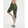 image:imagebaleaf 1517 Hiking Shorts for Women Bermuda Long Shorts with Zipper Pockets Quick Dry Lightweight for Travel Outdoor17indark Army Green