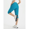 image:imagebaleaf 1517 Hiking Shorts for Women Bermuda Long Shorts with Zipper Pockets Quick Dry Lightweight for Travel Outdoor17inglacier Blue