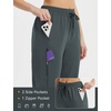 image:imagebaleaf 1517 Hiking Shorts for Women Bermuda Long Shorts with Zipper Pockets Quick Dry Lightweight for Travel Outdoor17ingrey