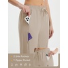 image:imagebaleaf 1517 Hiking Shorts for Women Bermuda Long Shorts with Zipper Pockets Quick Dry Lightweight for Travel Outdoor17inlight Khaki