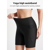 image:imagebaleaf Womens 3568 High Waisted Swim Shorts Tummy Control Swimsuits Bottoms Modest Board Shorts UPF 50Black