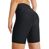 image:imagebaleaf Womens 3568 High Waisted Swim Shorts Tummy Control Swimsuits Bottoms Modest Board Shorts UPF 50Black
