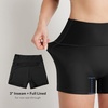 image:imagebaleaf Womens 3568 High Waisted Swim Shorts Tummy Control Swimsuits Bottoms Modest Board Shorts UPF 50Black