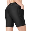 image:imagebaleaf Womens 3568 High Waisted Swim Shorts Tummy Control Swimsuits Bottoms Modest Board Shorts UPF 50Black