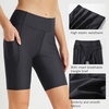 image:imagebaleaf Womens 3568 High Waisted Swim Shorts Tummy Control Swimsuits Bottoms Modest Board Shorts UPF 50Black