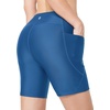 image:imagebaleaf Womens 3568 High Waisted Swim Shorts Tummy Control Swimsuits Bottoms Modest Board Shorts UPF 50Blue