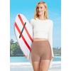 image:imagebaleaf Womens 3568 High Waisted Swim Shorts Tummy Control Swimsuits Bottoms Modest Board Shorts UPF 50Brown