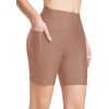 image:imagebaleaf Womens 3568 High Waisted Swim Shorts Tummy Control Swimsuits Bottoms Modest Board Shorts UPF 50Brown