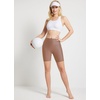 image:imagebaleaf Womens 3568 High Waisted Swim Shorts Tummy Control Swimsuits Bottoms Modest Board Shorts UPF 50Brown