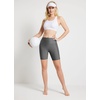 image:imagebaleaf Womens 3568 High Waisted Swim Shorts Tummy Control Swimsuits Bottoms Modest Board Shorts UPF 50Grey