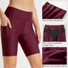 image:imagebaleaf Womens 3568 High Waisted Swim Shorts Tummy Control Swimsuits Bottoms Modest Board Shorts UPF 50Wine
