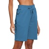 image:imagebaleaf Womens Bermuda Shorts Long Cotton Casual Summer Knee Length Pull On Lounge Walking Exercise Shorts with PocketsCopen Blue10 Inseam