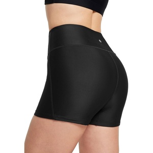 image:imagebaleaf Womens 3568 High Waisted Swim Shorts Tummy Control Swimsuits Bottoms Modest Board Shorts UPF 50Black