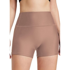 image:imagebaleaf Womens 3568 High Waisted Swim Shorts Tummy Control Swimsuits Bottoms Modest Board Shorts UPF 50Brown