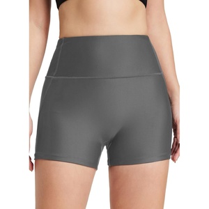 image:imagebaleaf Womens 3568 High Waisted Swim Shorts Tummy Control Swimsuits Bottoms Modest Board Shorts UPF 50Grey