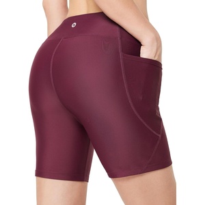 image:imagebaleaf Womens 3568 High Waisted Swim Shorts Tummy Control Swimsuits Bottoms Modest Board Shorts UPF 50Wine