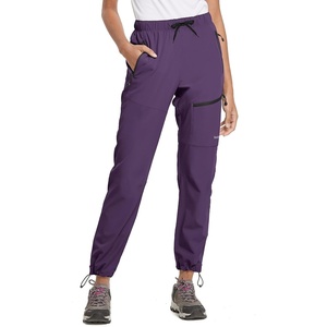 image:imagebaleaf Womens Hiking Pants Quick Dry Lightweight Water Resistant Elastic Waist Cargo Pants for All Seasons29dark Purple