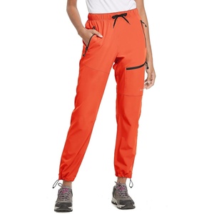 image:imagebaleaf Womens Hiking Pants Quick Dry Lightweight Water Resistant Elastic Waist Cargo Pants for All Seasons29orange