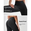 image:imagebaleaf Capri Leggings for Women Knee Length Yoga Workout Capirs Leggings with Pockets Tummy Control StretchBlack